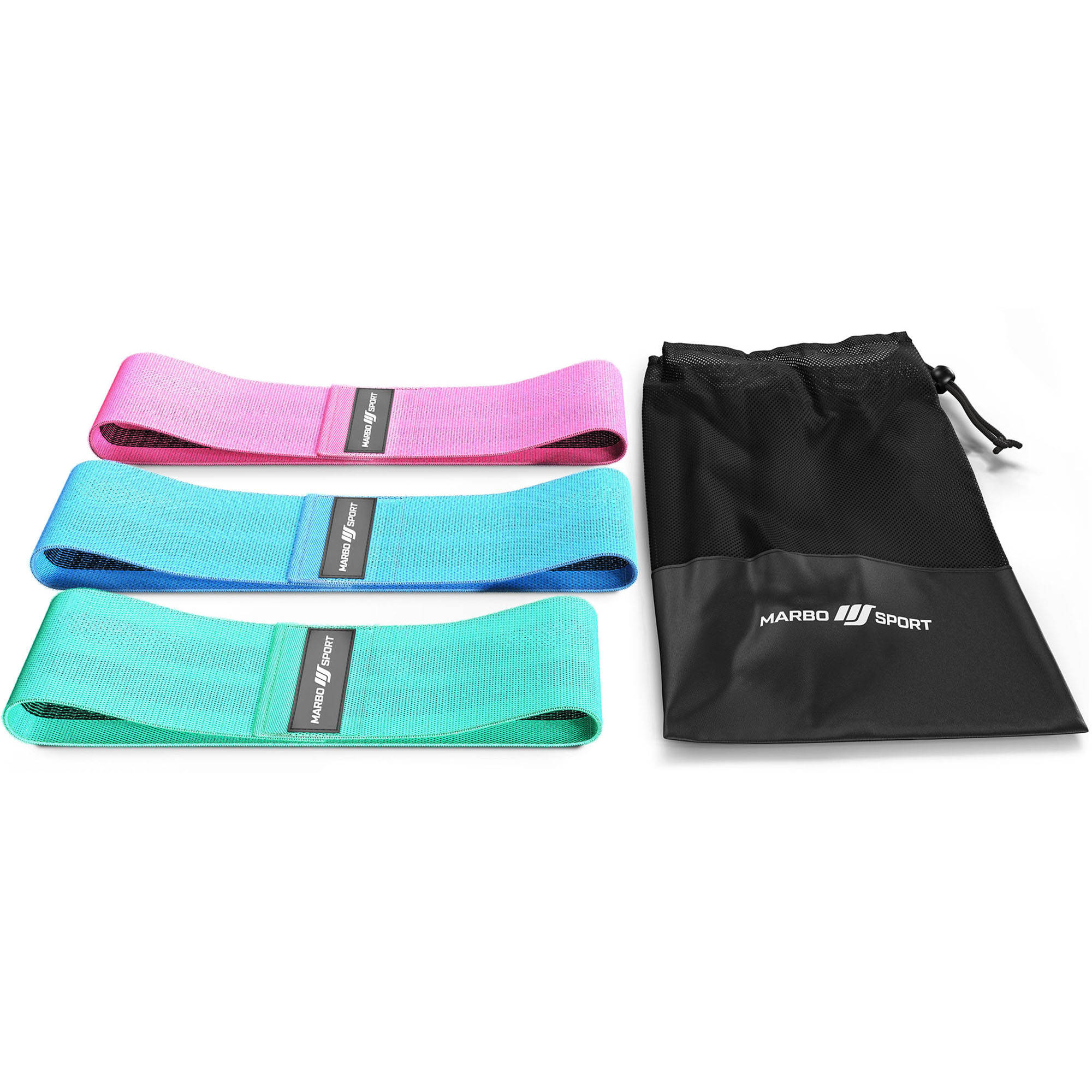 Fabric Resistance Bands Set of 3 Premium Quality Resistance Bands