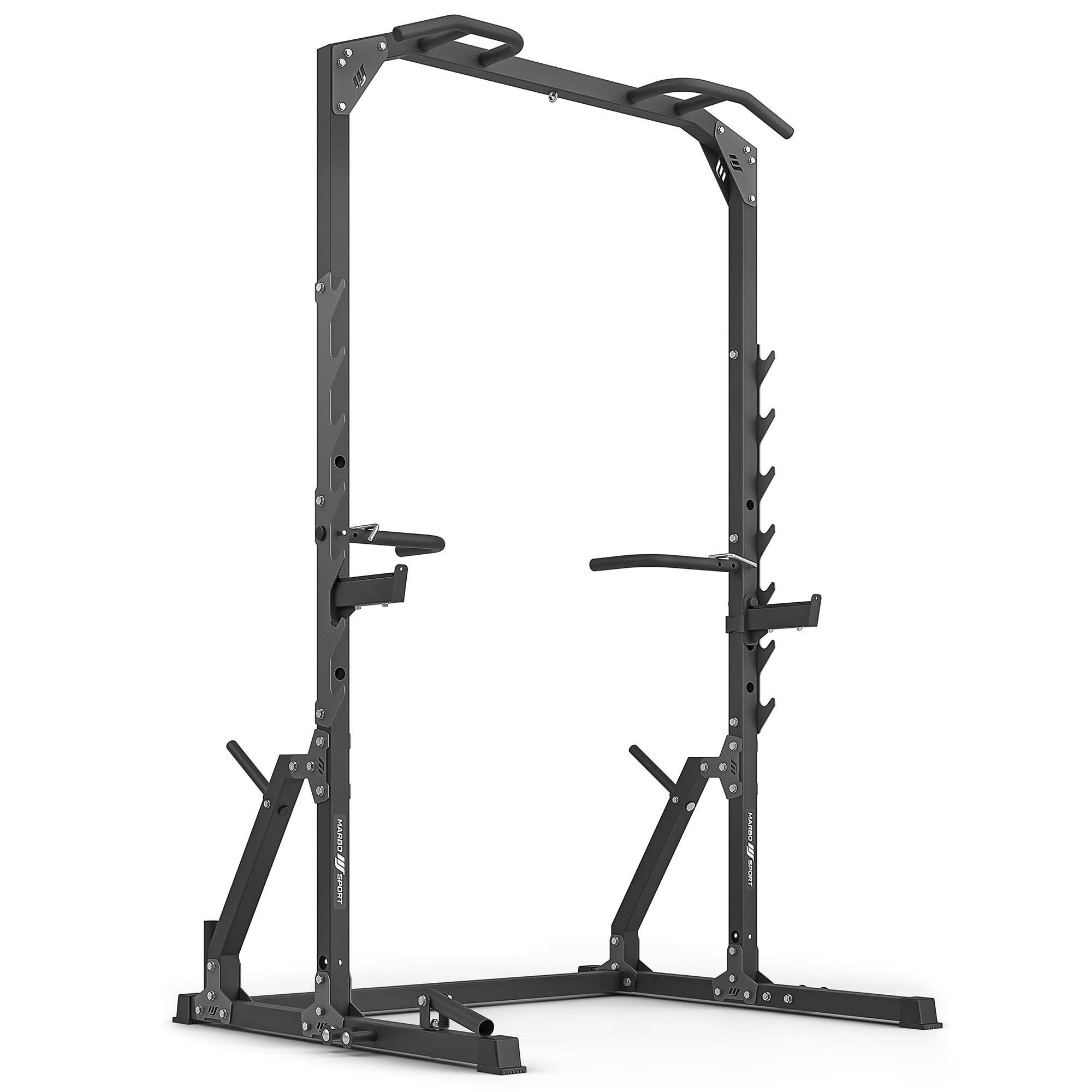 Power Rack Squat Rack Cage with Pull Up Bar,Adjustable Power Cage Exercise  Squat Stand with Barbell Rack Weight Plate Storage,Strength Training