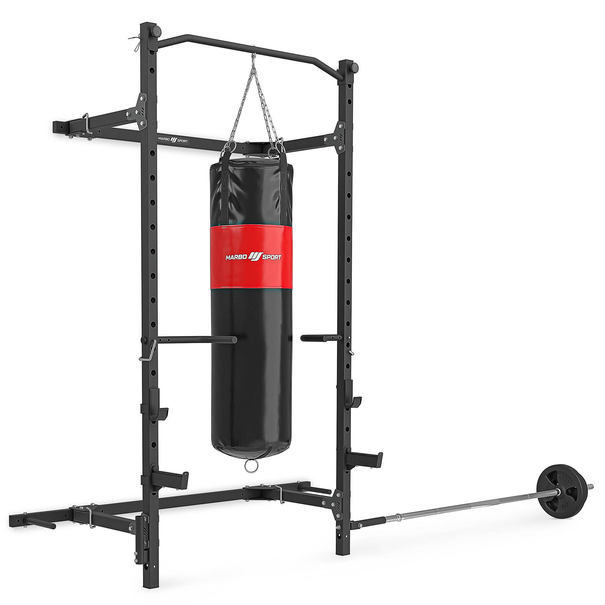 Punching bag 2024 squat rack