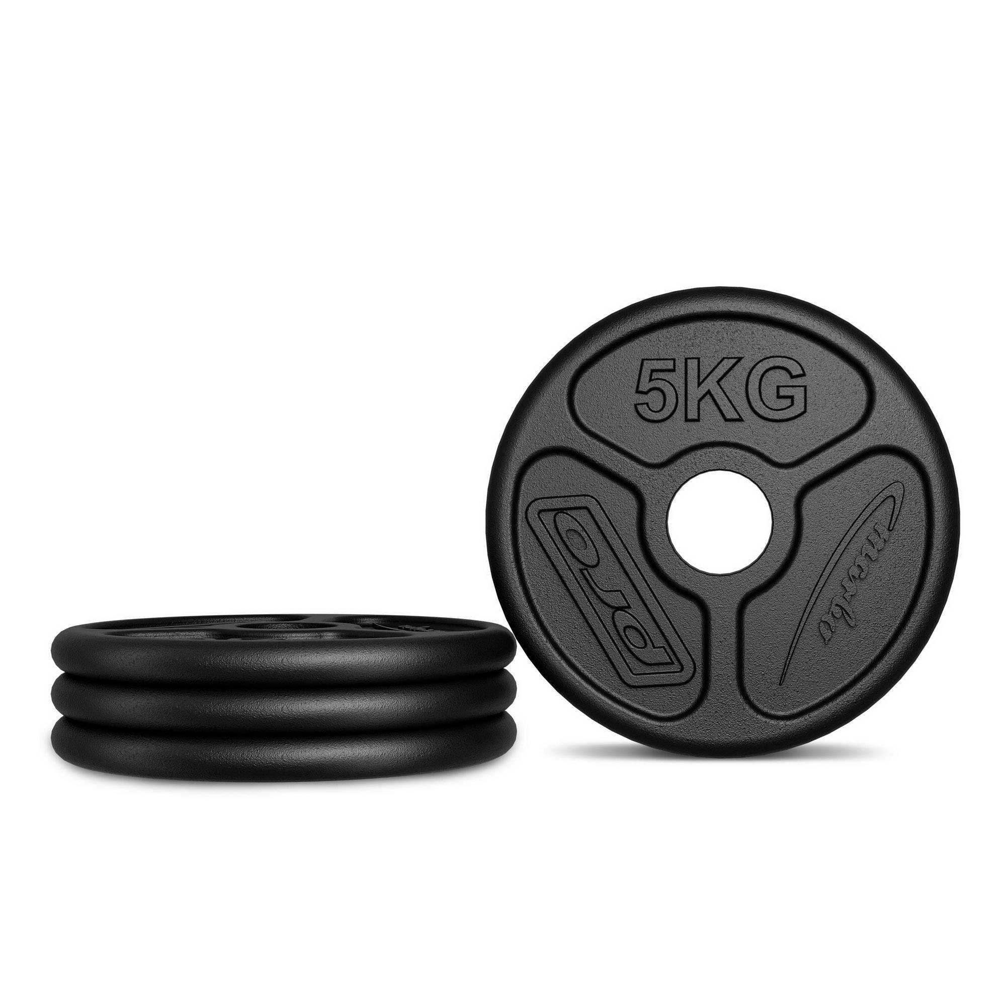 Solid Black Cast Iron Olympic Plates 