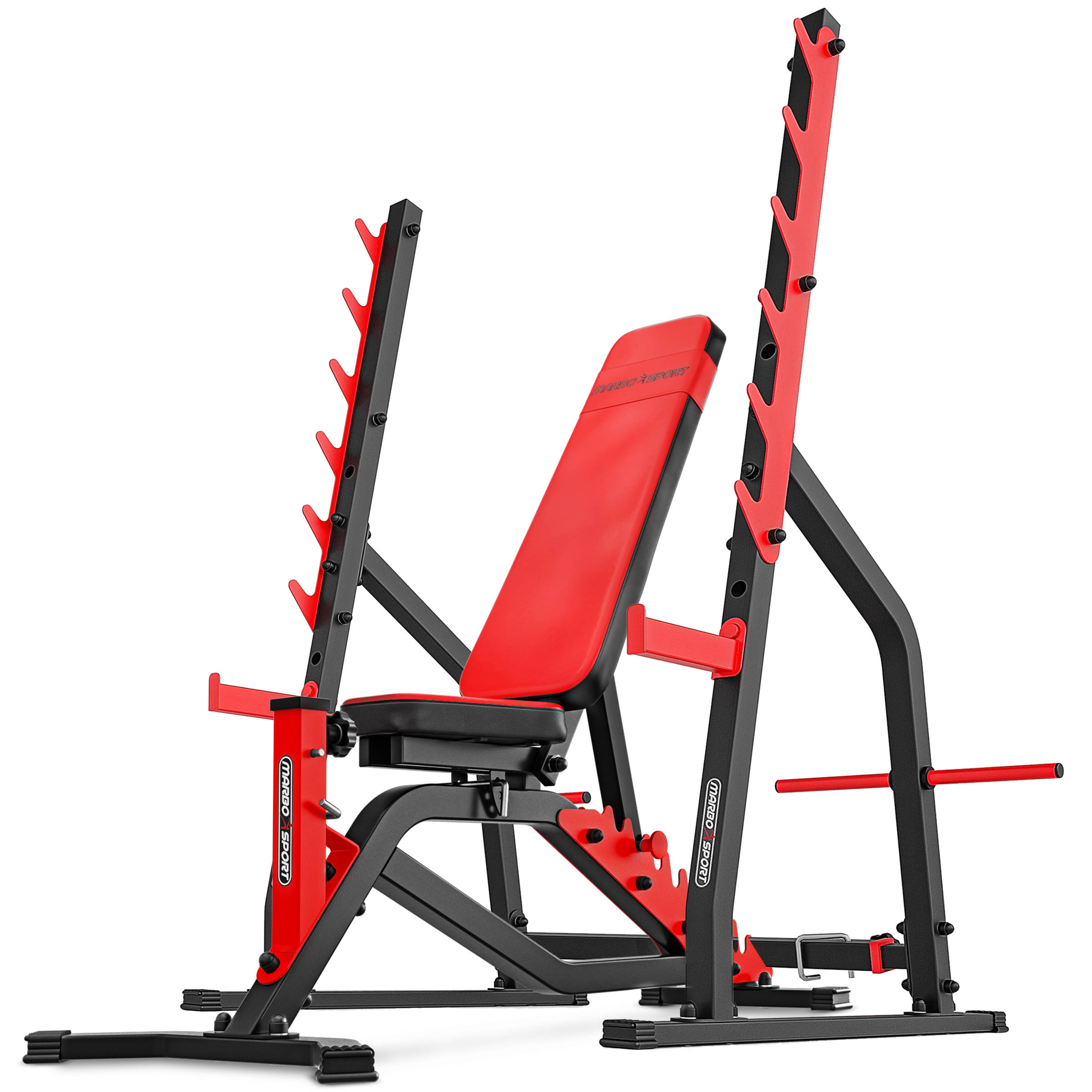 Set MS3 | Multi-adjustable bench MS-L101 + rack with catchers MS-S107 - Marbo Sport lack | Strength equipment \ Exercise sets \ Exercise For | MarboSport.eu