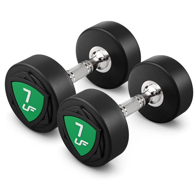 Set of polyurethane dumbbells 1-10kg (increments of 1 kg) 110 kg with dumbbell rack UR-S005– UpForm