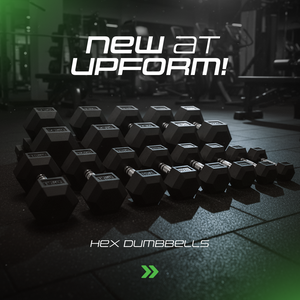 Rubber-coated HEX cast-iron dumbbell 22,5 kg - UpForm