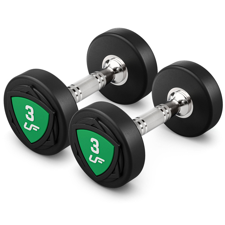 Set of polyurethane dumbbells 1-10kg (increments of 1 kg) 110 kg with dumbbell rack UR-S005– UpForm