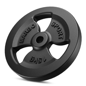 Standard cast-iron Tri Grips weight plate 15 kg with ø31 mm bore - Marbo Sport