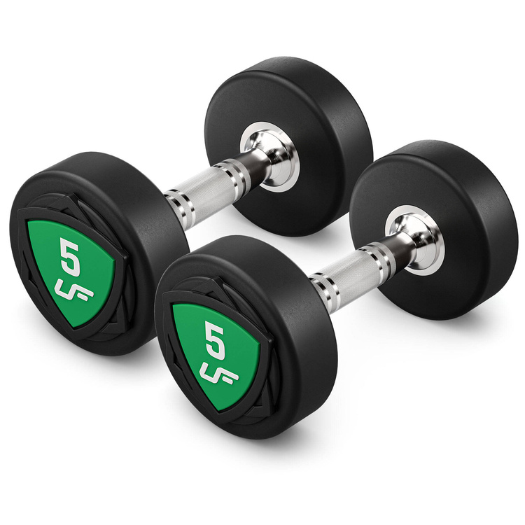 Set of polyurethane dumbbells 1-10kg (increments of 1 kg) 110 kg with dumbbell rack UR-S005– UpForm