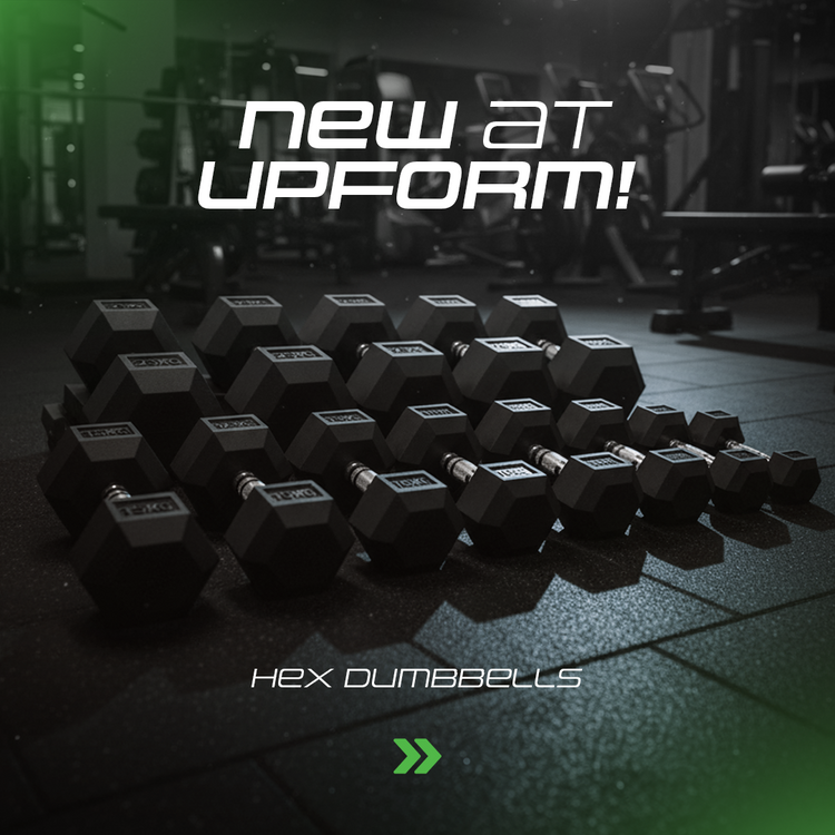 Rubber-coated HEX cast-iron dumbbell 10 kg - UpForm